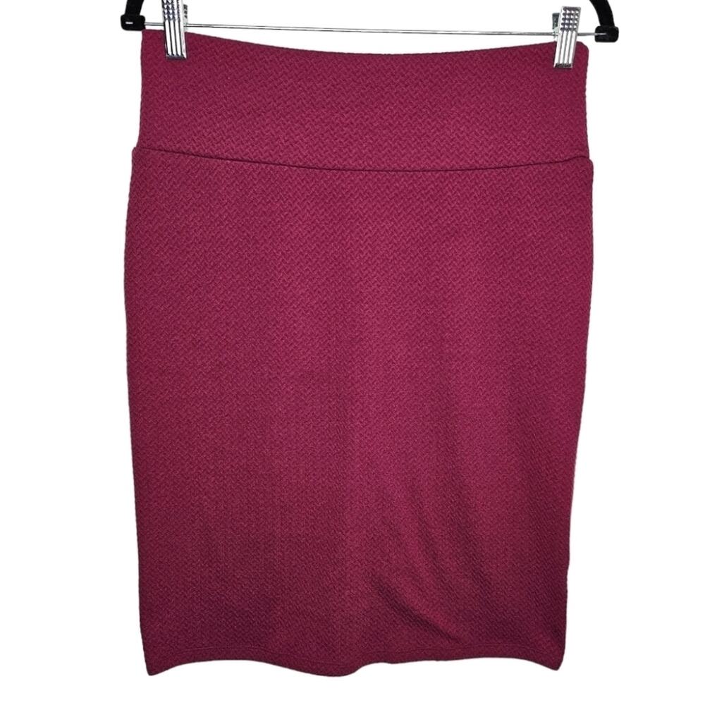 LuLaRoe Maroon Simply Comfortable Mini Midi Skirt Medium